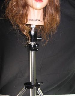 Paul Mitchell Cosmetology Mannequin Tripod w Case Make Up Artist Salon 