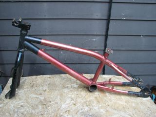   haro bmx bike frame threadless forks gooseneck freestyle trick bicycle