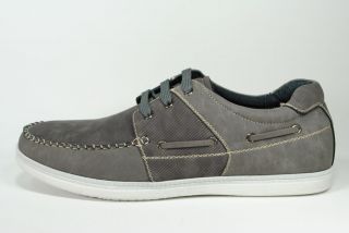 Delli Aldo Casual Boat Shoes Gray 0122 Men`s Size Vtg
