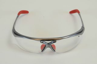 Bolle Vigilante Silver Red Sunglasses with Clear Lenses