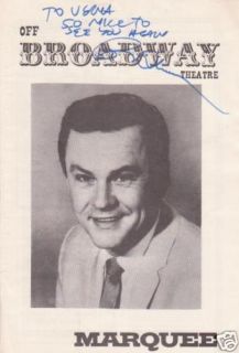 Autographed Bob Crane on Beginners Luck Program