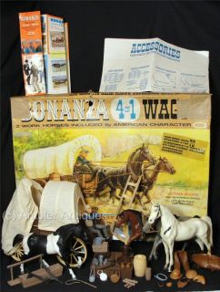 Bonanza Wagon 4 in 1 Wagon Set with Ben Accessories 4 Horses No 4031 