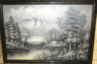 Boren Landscape Oil Painting on Canvas Signed