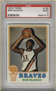Bob McAdoo 1973 Topps 135 Rookie RC PSA 9 Only One Higher