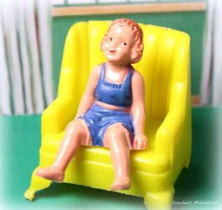 Irwin Vintage Dollhouse Accessory People RARE Little Girl 1 Scaled 