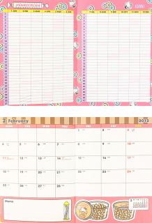 2013 Hello Kitty Schedule Book Monthly Planner Agenda Diary Fruit 