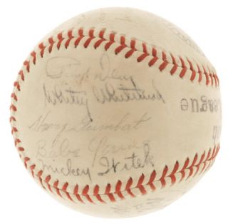 Mel Ott 1940 NY Giants team AUTO Baseball PSA/DNA LOA autograph bb