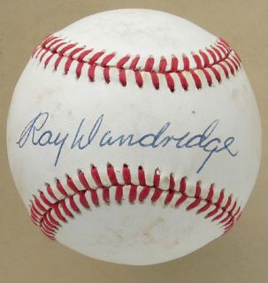 RAY DANDRIDGE NEGRO LEAGUES HOF HAND SIGNED OFFICIAL A.L. BOBBY BROWN 