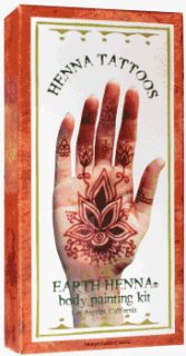 Earth Henna Henna Tattoos Body Painting Kit Great Gift Free Fast 