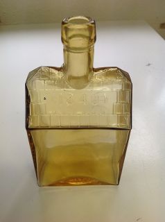 booz s old cabin whiskey bottle light amber bottle a reproduction 