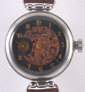 Boutte Art Deco Vintage RARE Huge Swiss High Grade Wristwatch CA 
