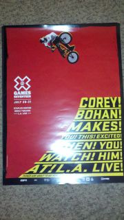 Corey Bohan x Games 17 BMX Promotional Poster 18 x 24
