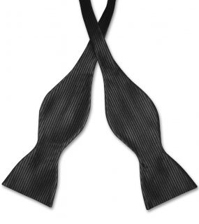 Antonio Ricci SELF TIE Bow Tie Solid BLACK Color Mens BowTie