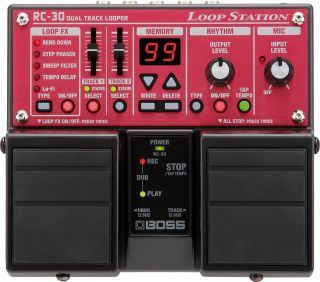 New Boss RC 30 Loop Station Twin Stereo Tracks, Built In Effects 