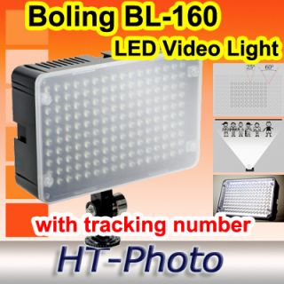 Boling BL 160 160 LED Video Light Camcorder Lighting 5400K Free Stand 