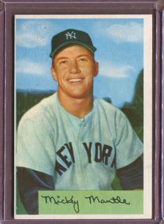 search our store pesamember 1954 bowman 65 mickey mantle ex # d52446