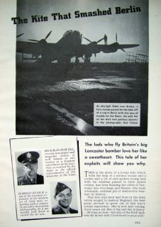 Original 1944 WW2 RAF AVRO LANCASTER BOMBER & CREW PICTORIAL