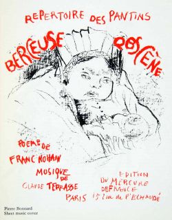   Lithograph Sheet Music Cover Pierre Bonnard Woman Baby Child French