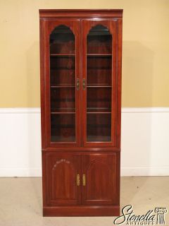 18332 Knob Creek Cherry Glass Door Bookcase Cabinet