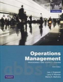 Operations Management 9E by Ritzman Krajewski Malhotra