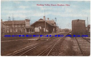 10 Hocking Valley Railroad Depot Bradner Ohio Postcard