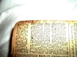 Antique Book of Common Prayer or Psalter Published 1712
