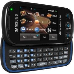 Boost Mobile Samsung M350 Seek Black Touchscreen QWERTY Keys Good Used 