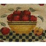 Country Rug Apple Basket Rug Braided Oval Kitchen Rug Country Decor 