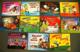    Froggy books Jonathan London Fun preschool kids Eats Out Goes to Bed