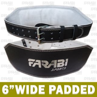 Weight Lifting Body Building Gym Leather Belt Wide 6”