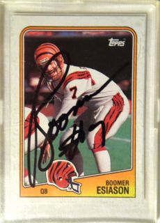 Boomer Esiason 1988 Topps Signed Card Cincinnati Bengals