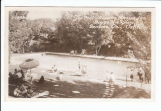 Boyes Hot Springs Pool California CA Old RPPC Postcard
