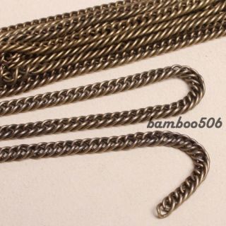 2M Iron Curb Chain Antique Brass Jewelry Findings for Necklace ZE506 4 
