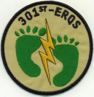 PJ PARARESCUE green foot PATCH VELCRO 301 th ERQS