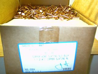 Copper Roofing Nails 1 1 2 1 5 Smooth Shank Flat Head 10 Gauge 50 lbs 