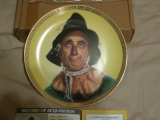   oz Portrait of Scarecrow Plate from The Bradford Exchange w COA