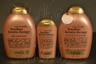 Organix Brazilian Keratin Therapy Shampoo Conditioner and Anti 