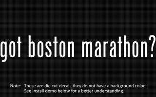 This listing is for 2 got boston marathon? die cut decals.