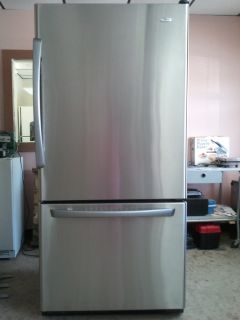 Armana Stainless Steel Bottom Freezer Refrigerator