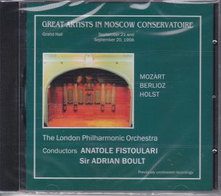 Fistoulari Boult in Moscow 1956 Mozart Berlioz Holst CD RUS New