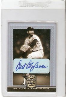 2005 Donruss Greats Cooperstown Collection Bert Blyleven AUTO RARE 