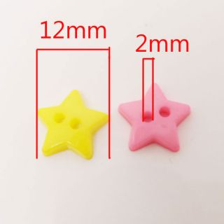   Mixed Resin Star 2 Hloes Sewing Buttons Scrapbooking 12mm Knopf Bouton
