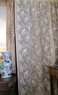 Charming Cream Lovebirds Cotton Lace Curtain Panel…2 1M    84 