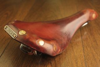 Vintage Brooks Swift Saddle Honey Leather Copper Seat