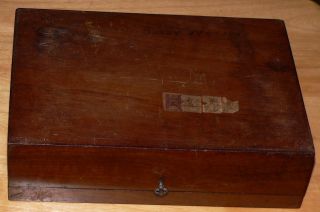 Republica Brasil 1889 Inlay Inlaid Desk Top Cigar Box Locking Key Tax 
