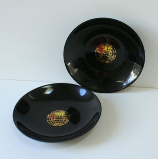 Vintage Couroc Globe Global Inlaid Mid Century Modern Bowls