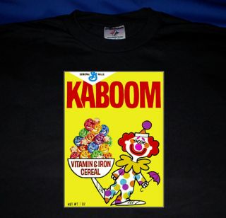 Kaboom T Shirt Vintage Breakfast Cereal Box Art Kaboom Clown T Shirt 