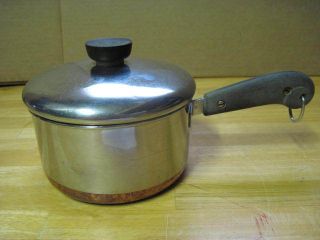 Revere Ware 1 5 Quart Copper Bottom Sauce Pan with Lid