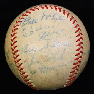 1956 giants team signed baseball jsa willie mays jsa certification 