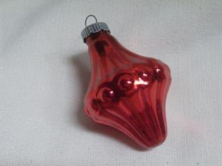 Vintage Atomic Ornament 50s Christmas Red MCM Shiny Brite Glass 